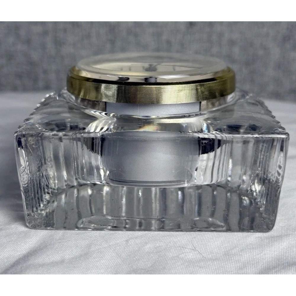 Vintage Art Deco Style Howard Miller Cut Glass Quartz‎ Desk Clock West Germany